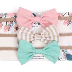 New Set 3 Bow Baby Toddler Girl Headbands